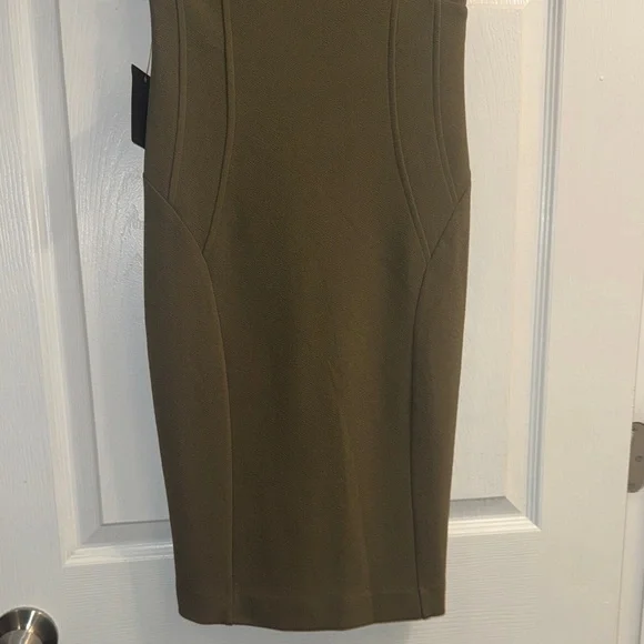 Bebe Chic Olive Green Midi Dress - Picture 5 of 11